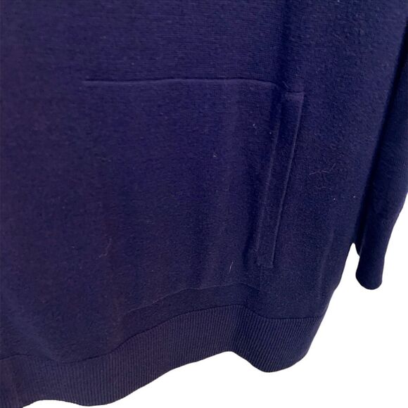 Lands End Open Front Cardigan Sweater Plus Size 3x Navy Tan Ivory Color Block - Picture 3 of 6